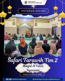 SAFARI TARAWIH TIM 2 PUTARAN KELIMA DI MASJID AL FALAH NGASINAN